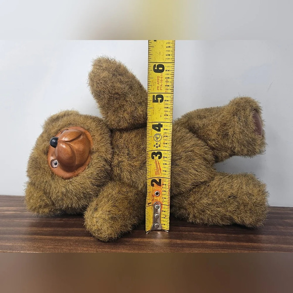 Vintage Robert Raikes Brown Jamie Jointed 9" Bear #5453 Applause 1985 Wood Face - Picture 11 of 11